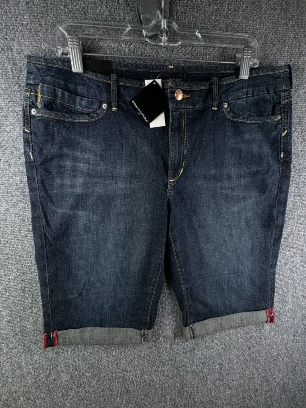 NWT Banana Republic Shorts Jorts Denim Blue Size 14 Long Summer Cotton Blend